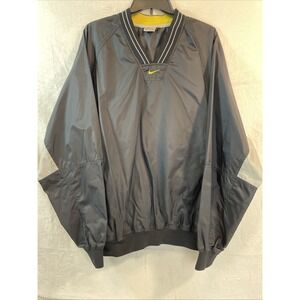 Nike Golf Men's Pullover XL Black/White V-Neck Windbreaker Rain Jacket Cover Up